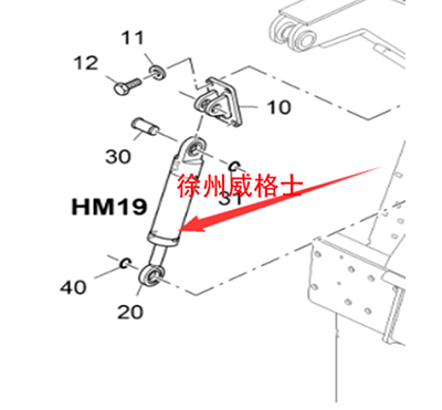 摊铺机进口螺旋提升油缸零件号2184860