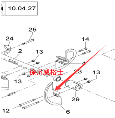 摊铺机左侧连接叶片零件号4606302095