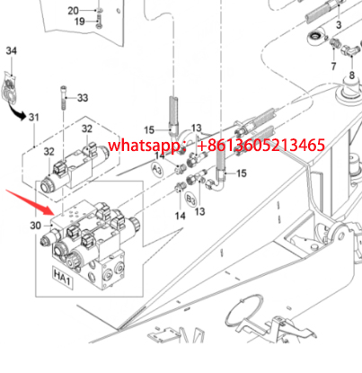 铣刨机输料带回转制动阀零件号172186