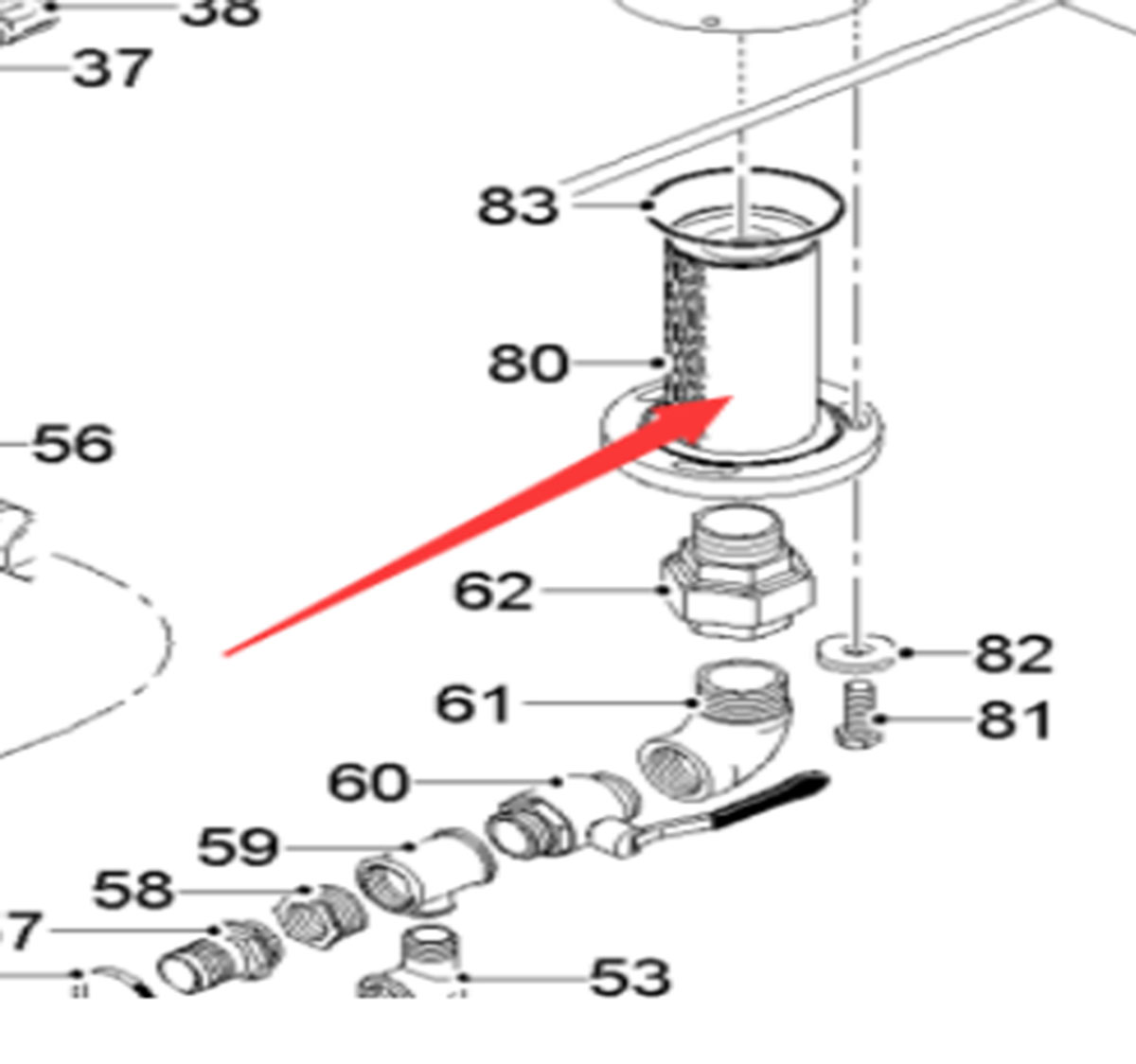 进口摊铺机水过滤器2522770